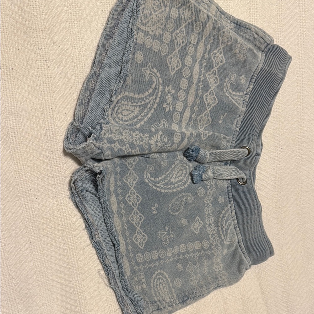 Paisley Patterned Blue Women's Shorts
